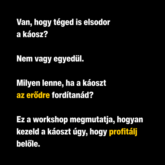 Online Workshop: Hogyan ne pazarold el az időd és teremts a káosz varázslatával - Folyamat